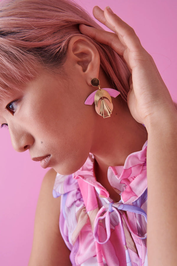 DIETY EARRINGS - ORCHID/PEACH