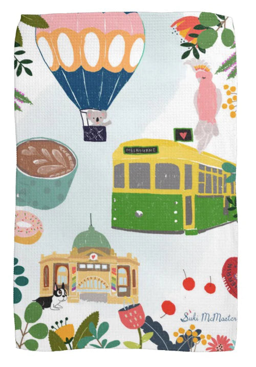 MELBOURNE ICONS TEA TOWEL