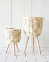 TABIA BASKET PLANTER WITH LEGS - SMALL