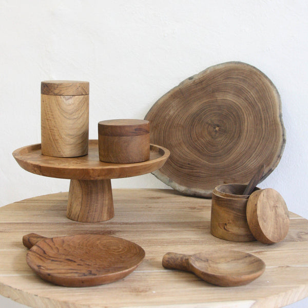 JALI WOODEN CAKE STAND - 2 SIZES