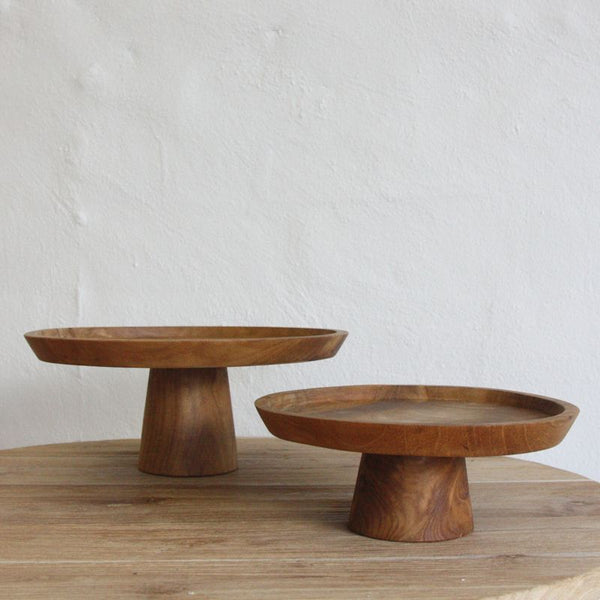 JALI WOODEN CAKE STAND - 2 SIZES