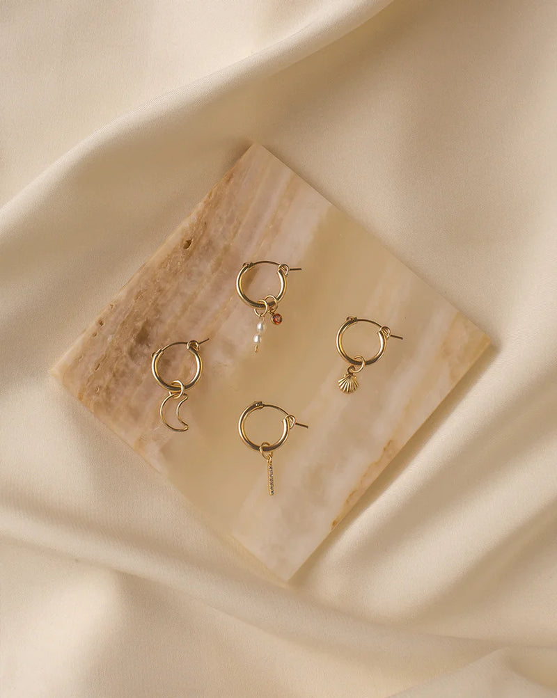 SMALL LATCH HOOPS - GOLD FILLED - 13mm