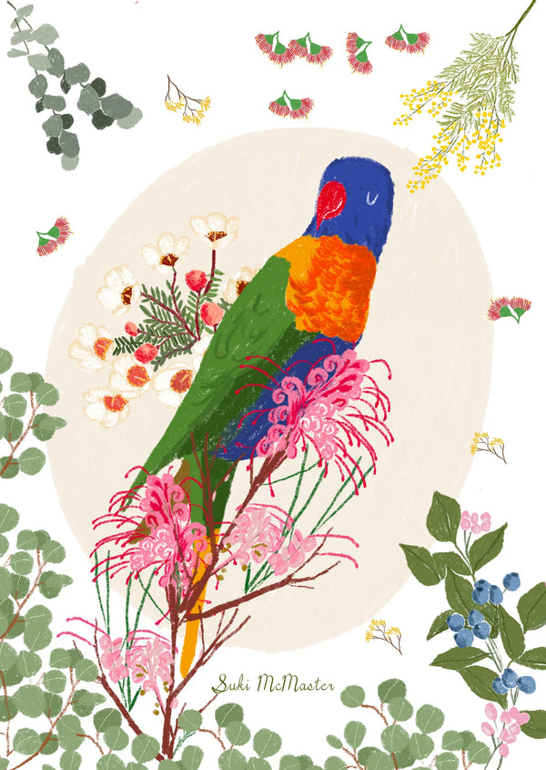 RAINBOW LORIKEET ARTIST PRINT